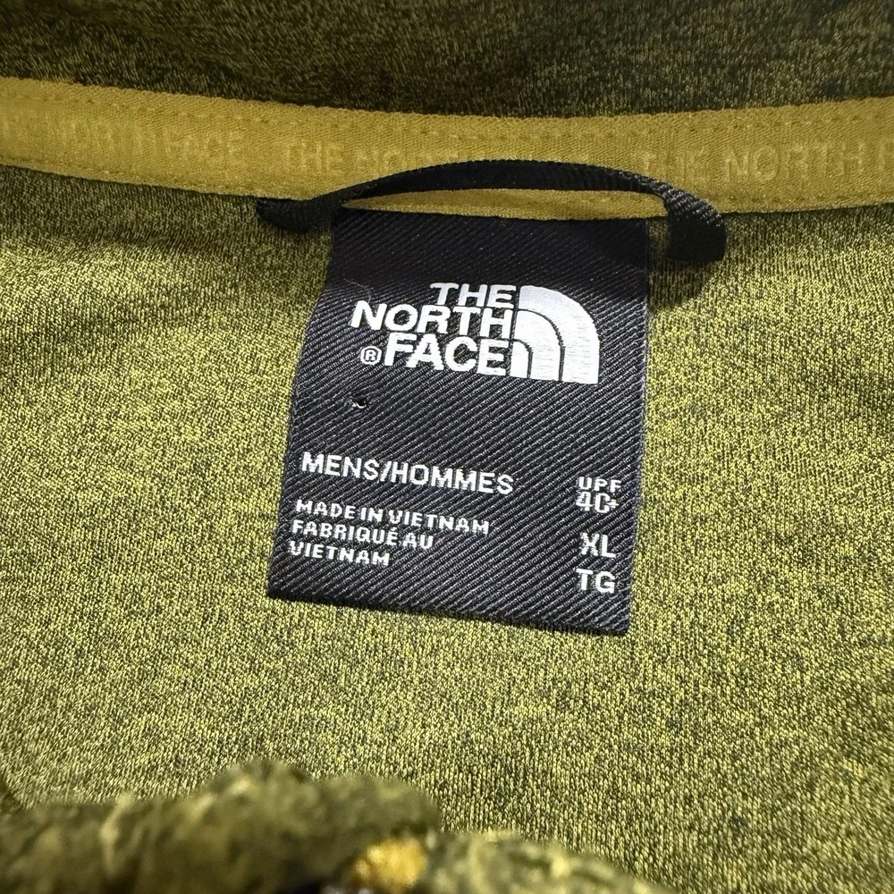The North Face Pullover Mens Sz XL Olive Green 1/4 Zip Lightweight Shirt UPF 40+